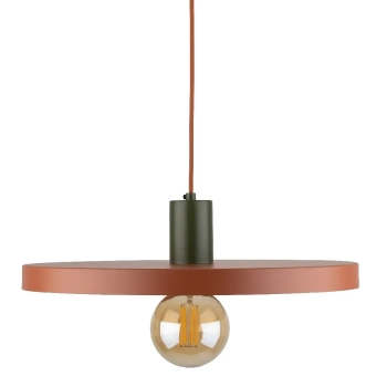 Minimalistyczna lampa wisząca Sila 10750 abażur ceglany zielony