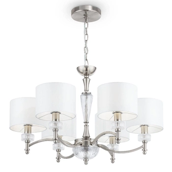 LAMPA wisząca ALICANTE MOD014CL-06N Maytoni abażurowa OPRAWA zwis glamour nikiel