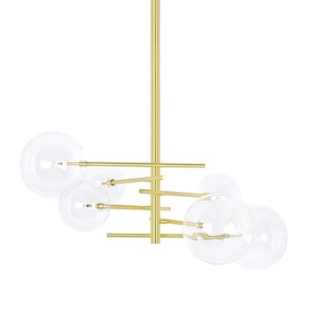 Lampa wisząca Astro nad stół szklane kule przezroczyste złote 