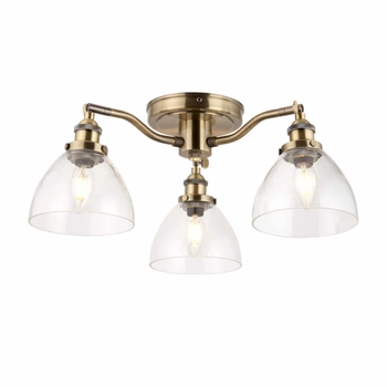 Lampa sufitowa Hansen 97247 Endon mosiądz przezroczysta