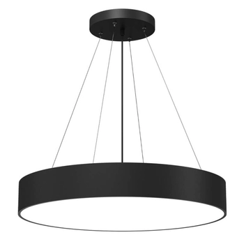 Okrągła zwisająca lampa Sengo 5210 Shilo ring circle koło do sypialni czarna