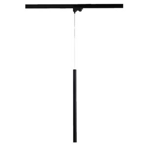 Czarna lampa wisząca Lungo do systemu szynowego 1-fazowego