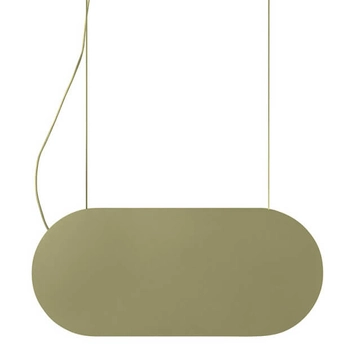 Owalna lampa wisząca Malumi MLA61414P2 LED 24W 3000K oliwkowa