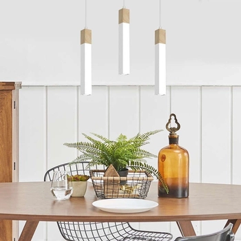 Biała lampa wisząca SOLO MLP7476 Milagro kaskada tuby na listwie