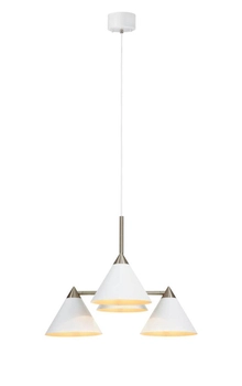 Pokojowa lampa metalowa Klint 4-płomienna biała stal