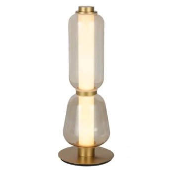 Ledowa stołowa lampa 23060 LED 7W 3000K szklana klepsydra złoty