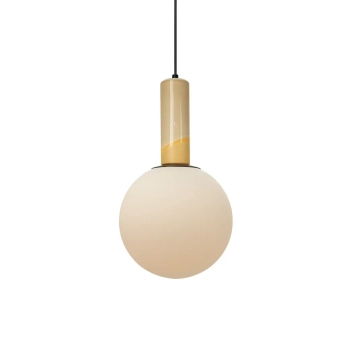 Wisząca lampa RAINBOW P0693 musztardowa kulista 1xE27 regulowana
