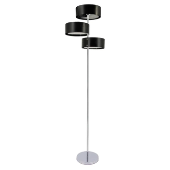 Podłogowa lampa stojąca DRS8006/3F 8C BL abażurowa chrom