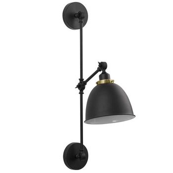 Ścienna LAMPA industrialna CURICO LE41988 Luces Exclusivas metalowa OPRAWA kinkiet regulowany czarny