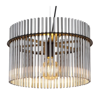 Loftowa lampa wisząca GORLEY 15698H ze szkła przydymiona czarna