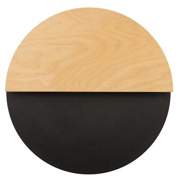 Ścienny kinkiet okrągły Luna 40865 LED 7W 3000K round naturalny czarny