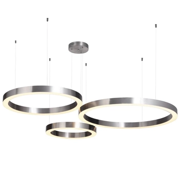 Lampa podwieszana Circle ST-8848-40+60+80 nickel Step LED 279W 3000K do sypialni nikiel