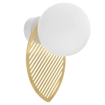 Ścienna kulista lampa Fyllo FYB13000 do sypialni kula ball biała złota