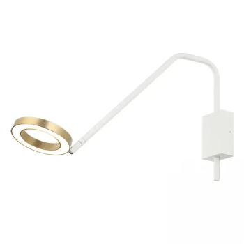 Naścienna nocna lampka 22043 LED 7W 3000K ringowa biały złoty