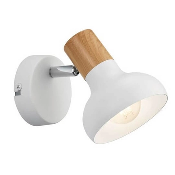 Kinkiet ścienny z regulacją PYRION DL031-81521 biały drewniany
