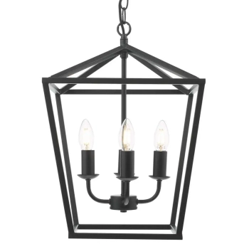 Łańcuchowa wisząca lampa Fionn FIO0422 metalowa vintage czarna