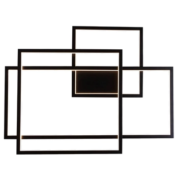 Designerska lampa ścienna GEOMETRIC W0233D LED 45W 3000K metal czarna