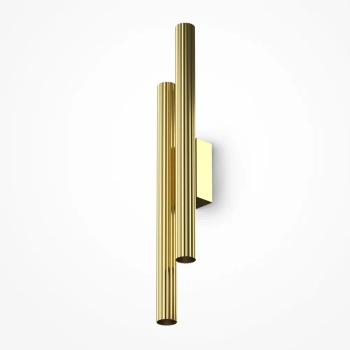 Naścienna podwójna tuba Calipso C082WL-24W2.7K-BS LED 24W 3700K mosiądz