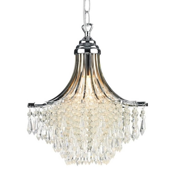 Wisząca lampa glamour SURI SUR0150 do salonu chrom