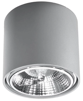 Sufitowa LAMPA downlight SL.0696 natynkowa OPRAWA tuba metalowa szara