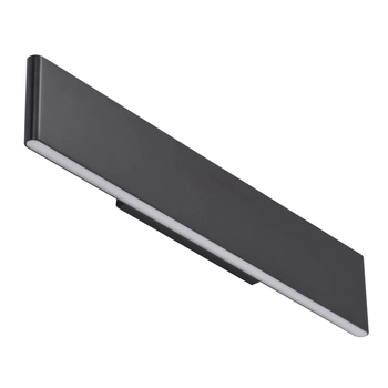 Prostokątna lampa ścienna Norman LED 17W 3000K do holu czarna