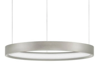 Okrągła lampa wisząca ZACAPU LE42792 LED 30W 3000K do biura srebrna