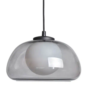 Nowoczesna lampa wisząca nad stół Ainale PND-54637-1-BK-SG przydymiona