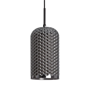 Szklana wisząca lampa Slendore ABR-LWS-C-SLN do sypialni szara