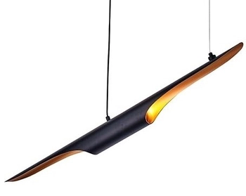 Wisząca lampa Conteo MSE010100325 ścięta tuba czarna złota