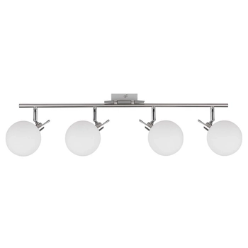 Kulista lampa sufitowa Ghost 94-01504 szklana metalowa biała chrom