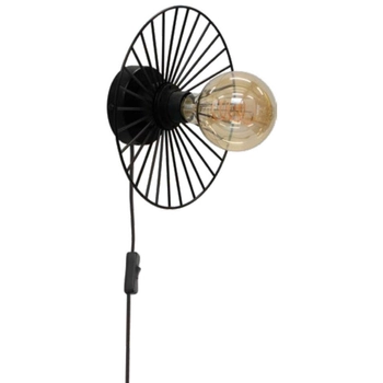Loftowa lampa ścienna ANTONELLA 289049104 druciany kapelusz czarny