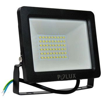 Zewnętrzny projektor NAŚWIETLACZ 302410 Polux metalowa OPRAWA elewacyjna LED 30W 6500K outdoor IP65 czarna