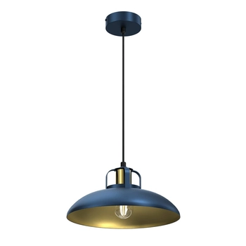 Wisząca lampa pokojowa Felix industrial niebieska złota