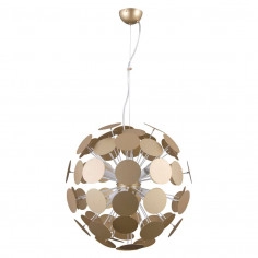 LAMPA wisząca MAILONE AD20180/6D GD Italux OPRAWA kula ball złota biała