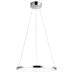 LAMPA wisząca LUNE 31-64592 Candellux metalowa OPRAWA zwis LED 18W 4000K pierścień ring chrom