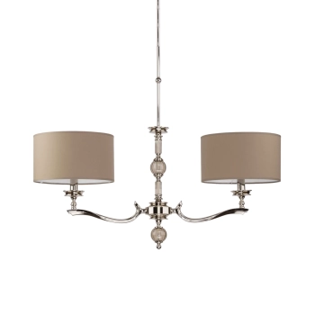 Żyrandol do jadalni Tivoli TIV-ZW-2 (N) podwójny klasyczny nikiel