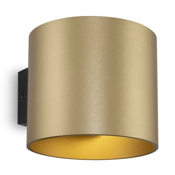 Lampa ścienna tuba Rond C066WL-01MG Maytoni okrągła do salonu złota