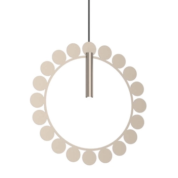 Okrągła wisząca lampa no.O 5061 Shilo do jadalni ring biały