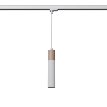 Lampa wisząca trójfazowa do szynoprzewodów PABLO MYL.00171 drewniana biała