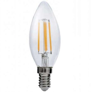 ŻARÓWKA świecznikowa SLP1415 MDECO E14 B35 4W 430lm 230V biała ciepła