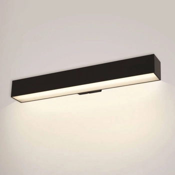 Prostokątna liniowa lampa ścienna Lupinus 6115D14203-1 Elkim LED 48W 4000K czarna