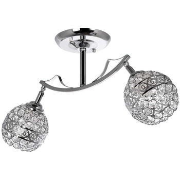 LAMPA sufitowa VEN W-N 2891/2 metalowa OPRAWA glamour crystal plafon kule chrom przezroczyste