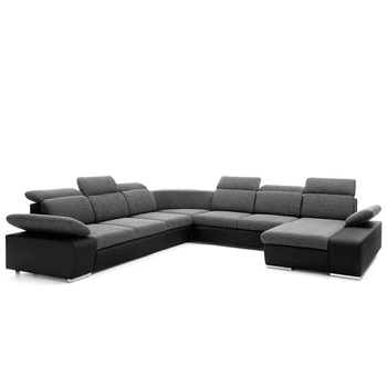 Materiałowa sofa narożna CONTINENTAL 5900168831698 XXL z funkcją spania