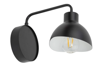 Regulowana lampa ścienna Holi czarna do sypialni metalowa