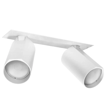 Minimalistyczna podtynkowa lampa Bora 1615 cylindryczne tubki biały