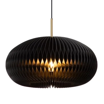 Wisząca lampa z papieru ARMONI 42401/52/30 Lucide czarny złoty