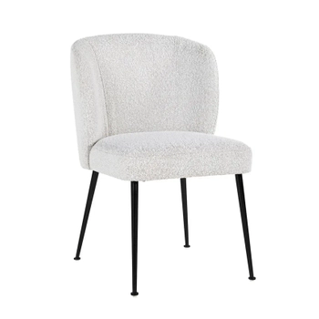 Eleganckie wygodne krzesło Fallon S4507 WHITE BOUCLÉ Richmond Interiors białe