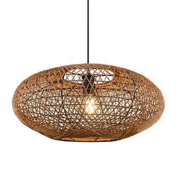 Lampa zwisająca nad stół HEDDA 312300136 Trio naturalna eko japandi brązowy