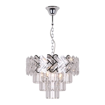 Srebrna lampa wisząca Toscana K-8172 Kaja do jadalni nad stół srebrna