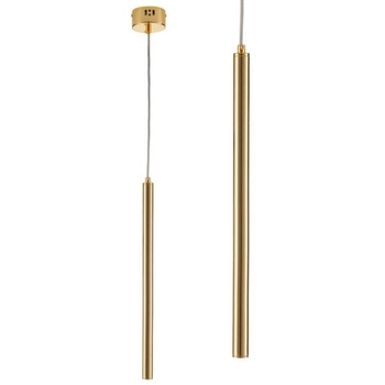 Lampa wisząca do jadalni Golden Pipe DN916 Step sopel tuba złota